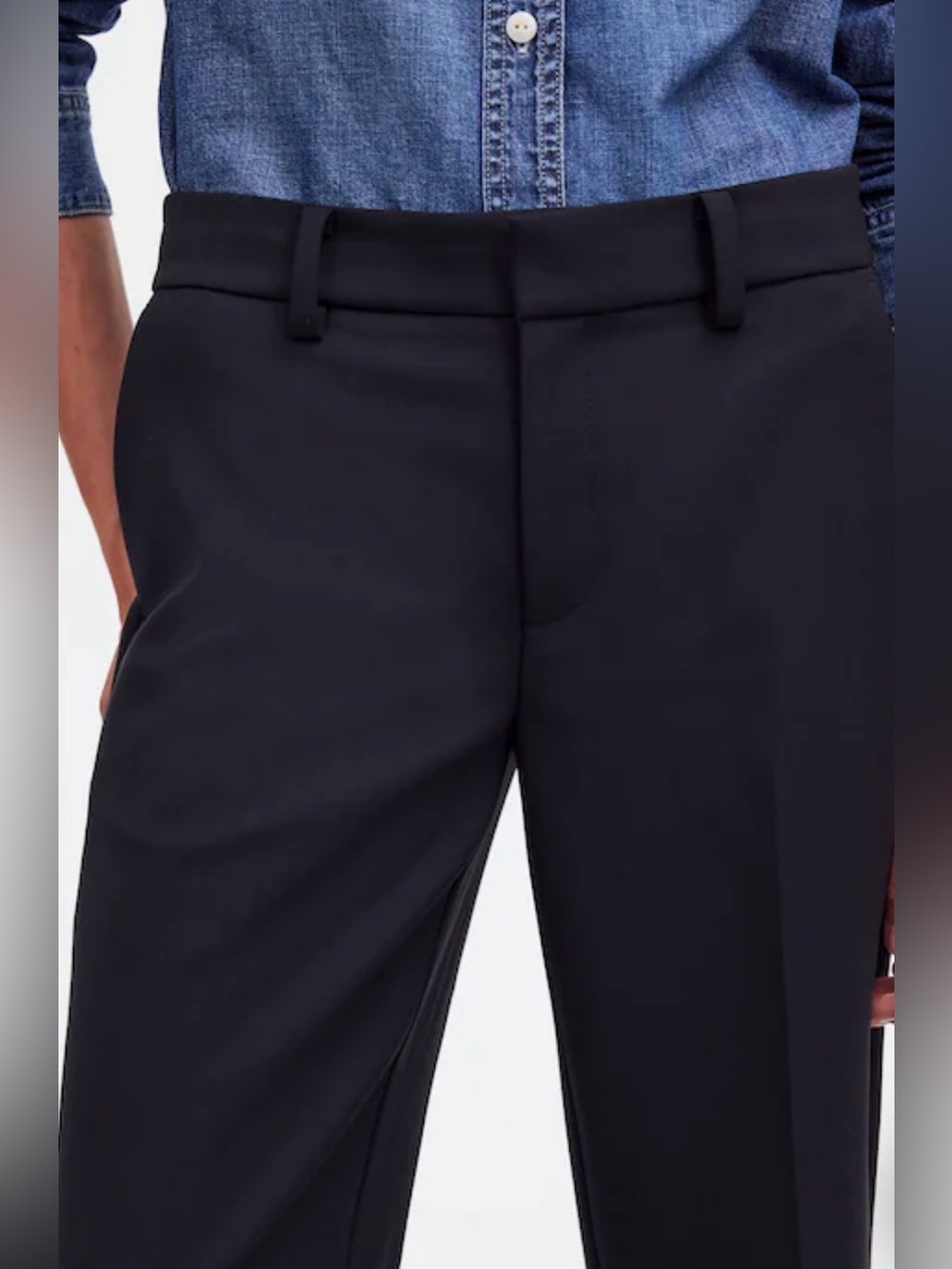Madewell Kick Out Crop Pants Wool Blend Twill Size 6 - Picture 5 of 15